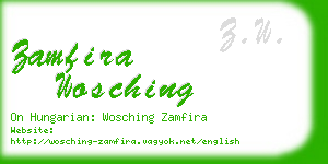 zamfira wosching business card